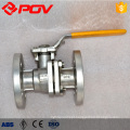 pn40 manual de aço inoxidável flange válvula de esfera